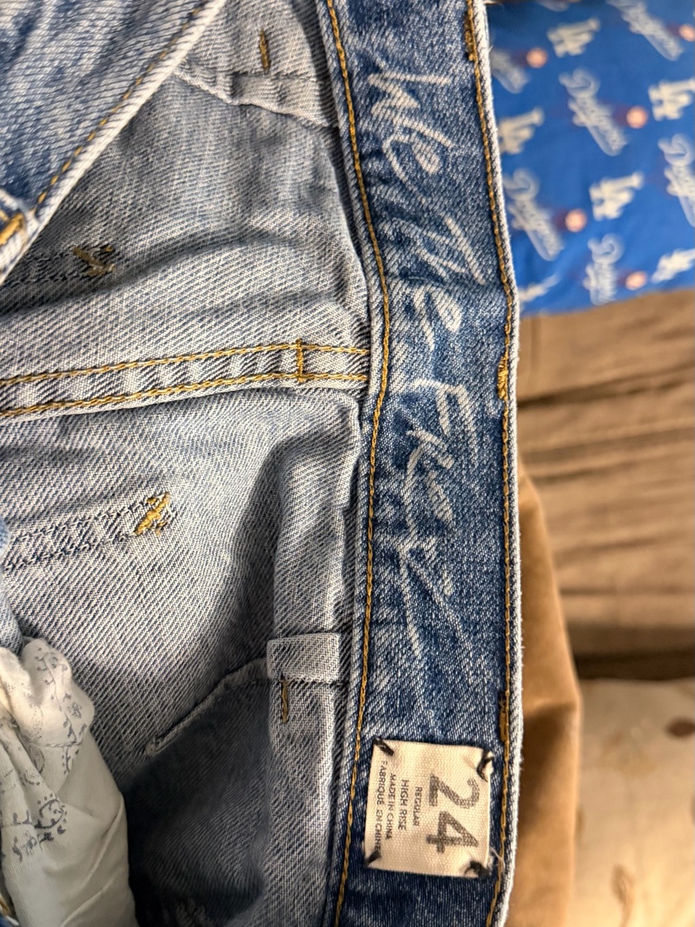We The Free Light Blue wide leg Carpenter Jeans - Picture 4 of 4